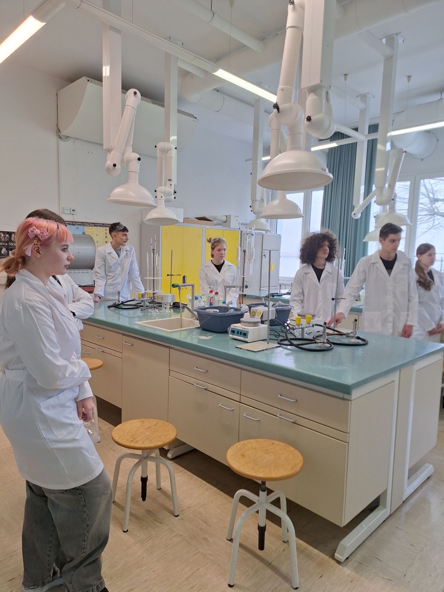 Obisk gimnazije – kemijska sinteza mila