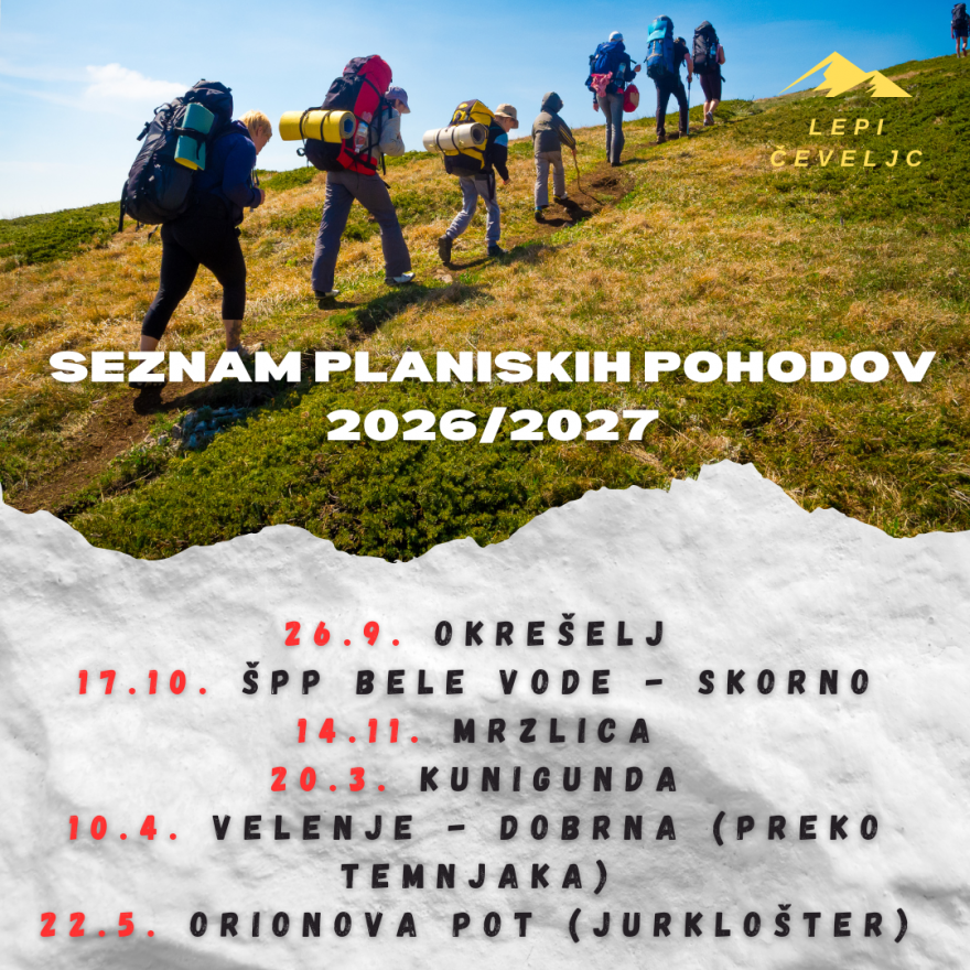 Planinski izleti 2026/2027