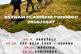 Planinski izleti 2026/2027