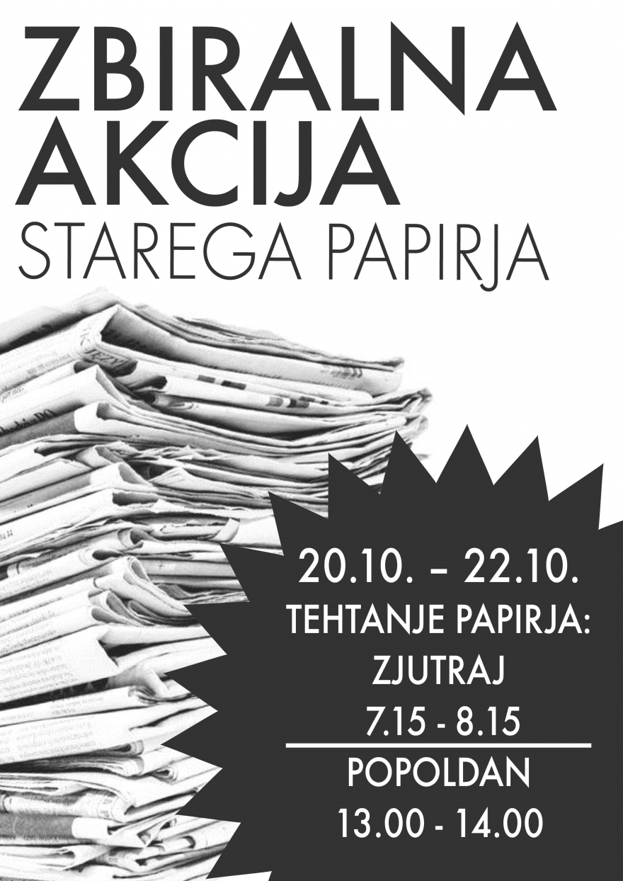 ZBIRALNA AKCIJA PAPIRJA
