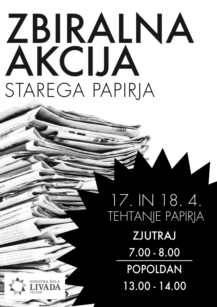 Spomladanska zbiralna akcija papirja