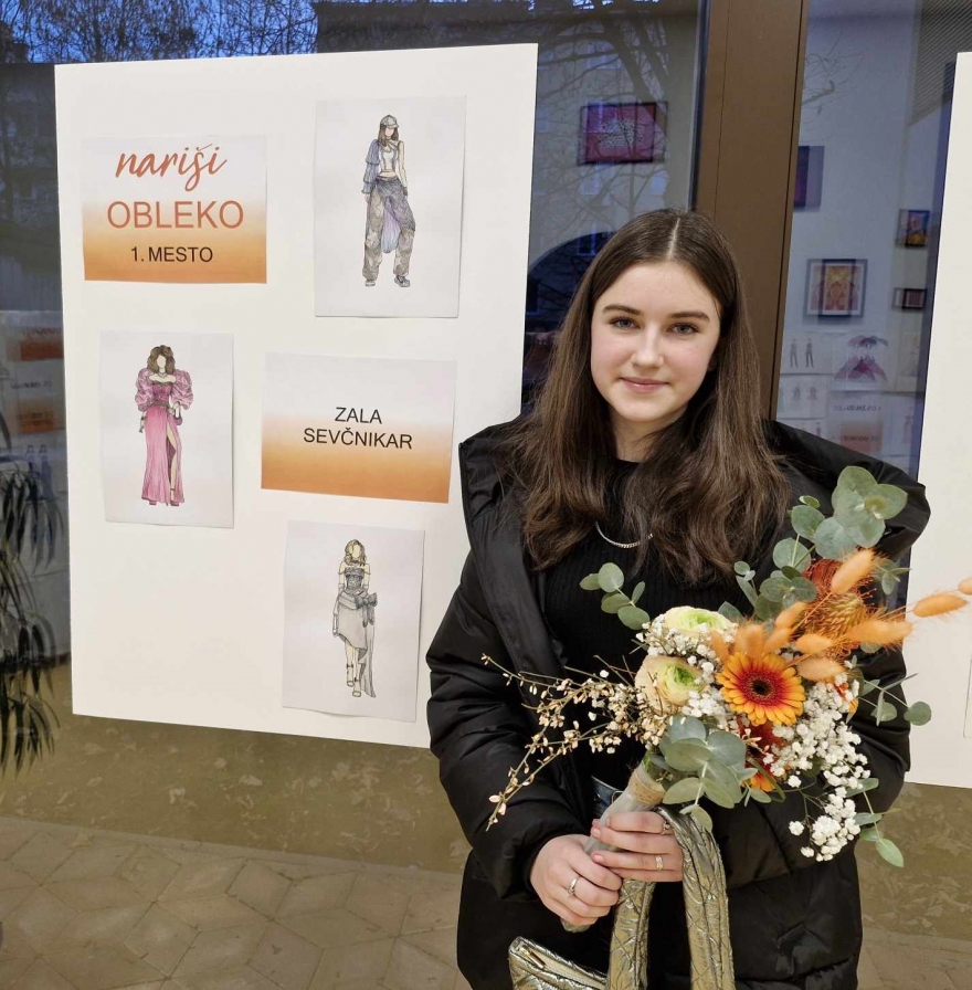 Zmaga naše učenke na natečaju Nariši obleko 2025