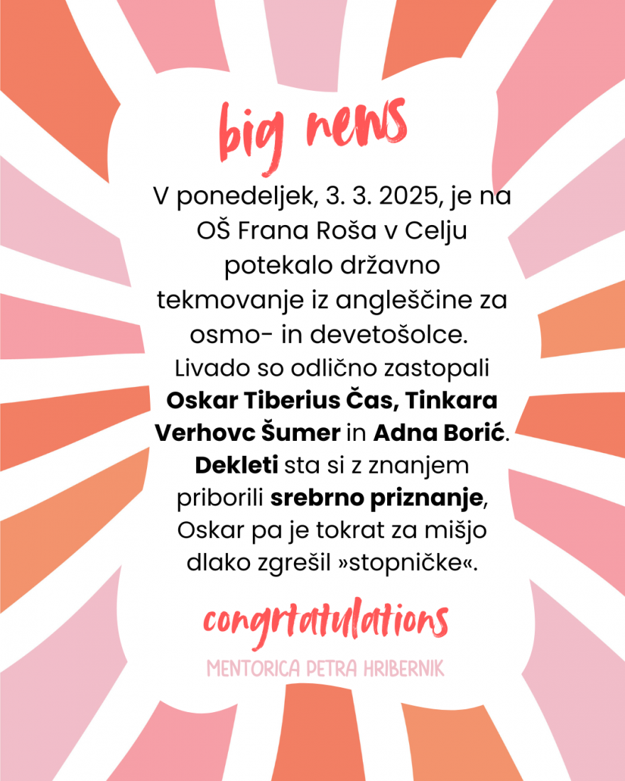 Državno tekmovanje iz angleščine