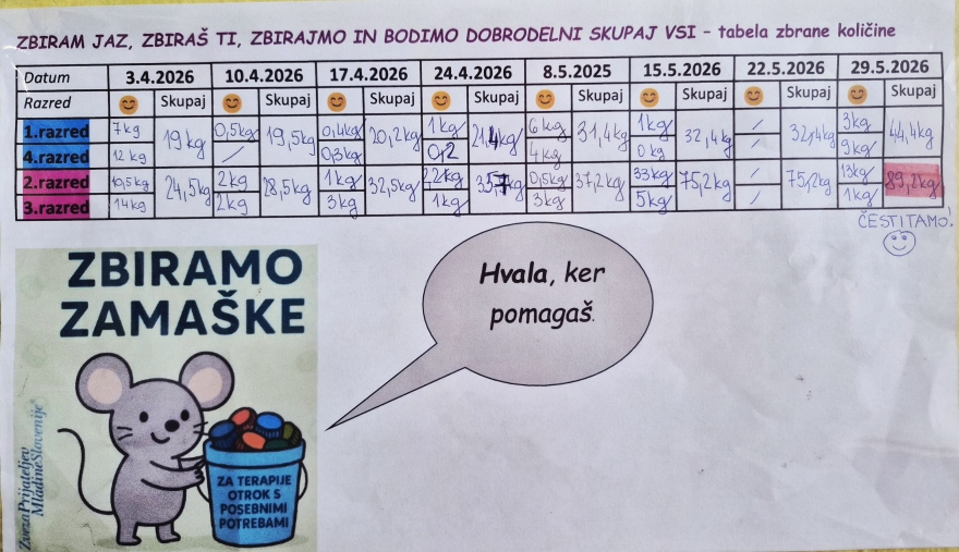 ZBIRANJE ZAMAŠKOV